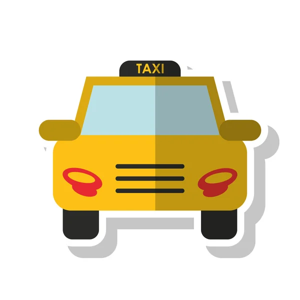 Diseño de vehículo de taxi aislado — Vector de stock