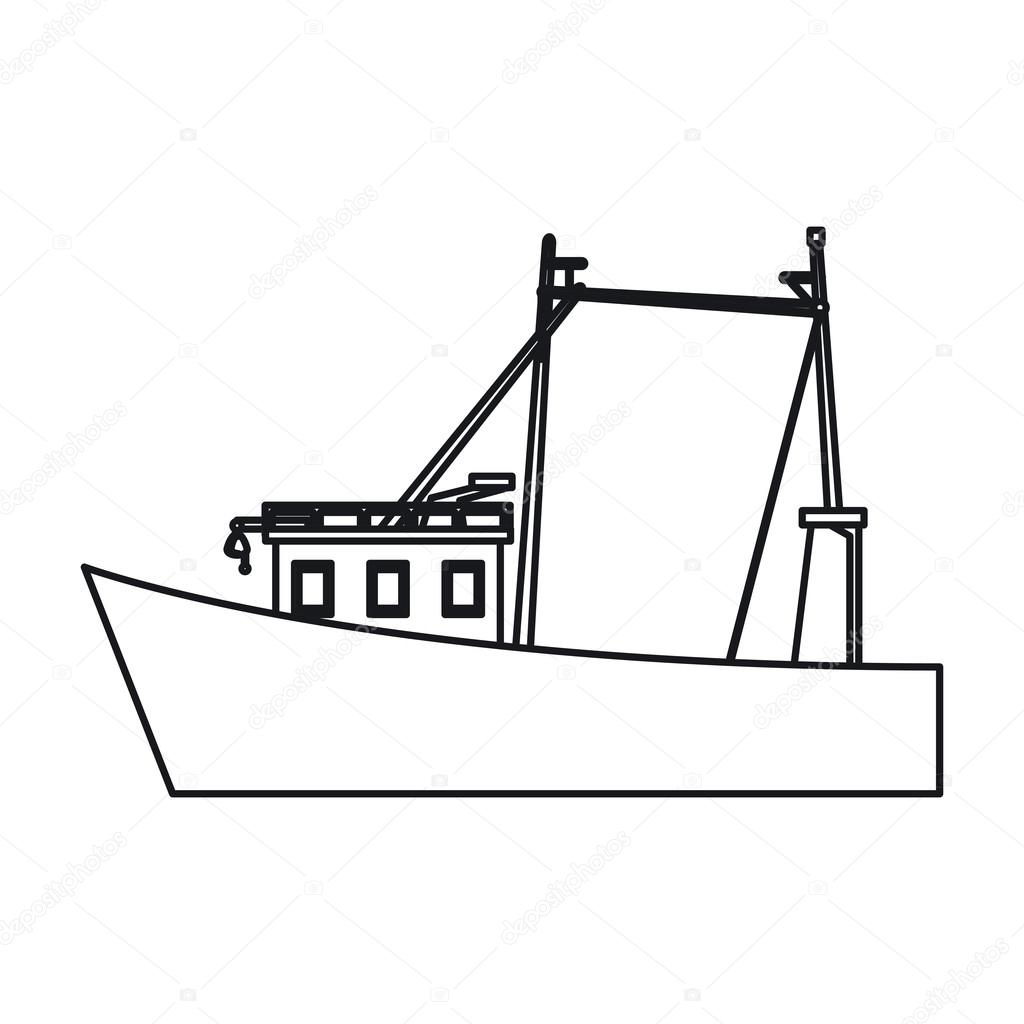 Download Isolated fishing boat design — Stock Vector © jemastock ...