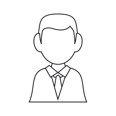 İzole iş adamı avatar tasarım