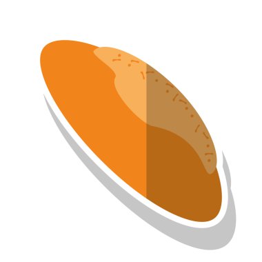 İzole ekmek yiyecek tasarım