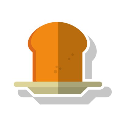 İzole ekmek yiyecek tasarım