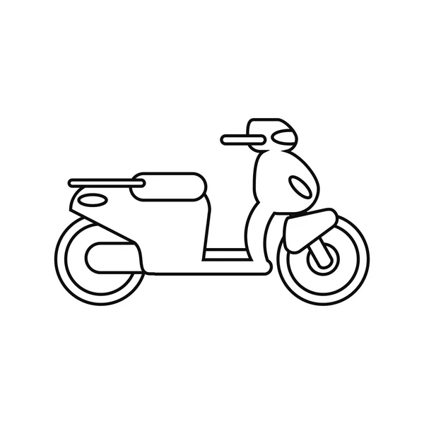 Diseño aislado del vehículo de la motocicleta — Vector de stock