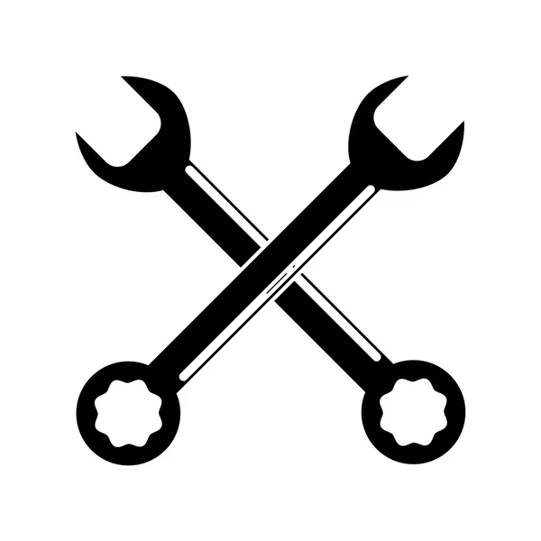 Diseño de herramienta de llave aislada — Vector de stock