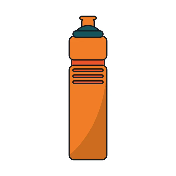 Ізольована пляшка води фітнес-центру — стоковий вектор