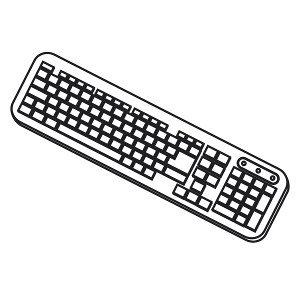 Ізольований дизайн пристрою клавіатури — стоковий вектор