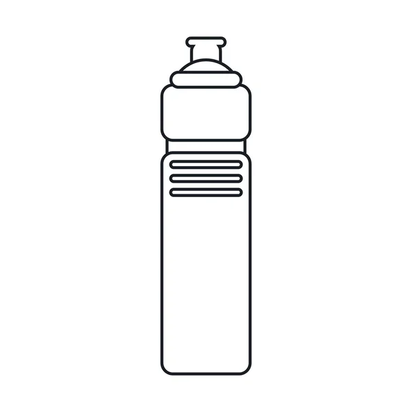 Botella de agua aislada de gimnasio de fitness — Archivo Imágenes Vectoriales