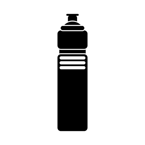 Ізольована пляшка води фітнес-центру — стоковий вектор