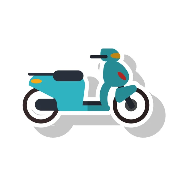 Isolerade motorcykel fordonens konstruktion — Stock vektor