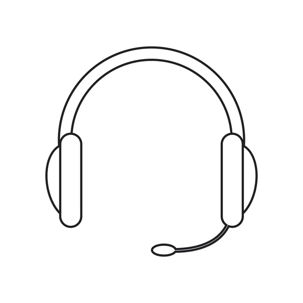 Diseño de auriculares aislados — Vector de stock