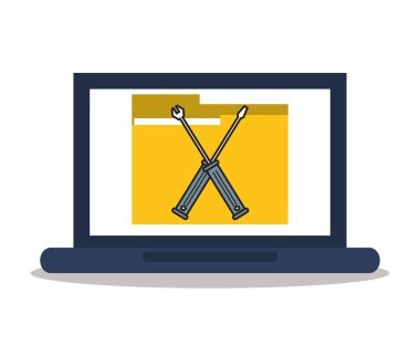 Dizüstü bilgisayar ve dijital pazarlama tasarım