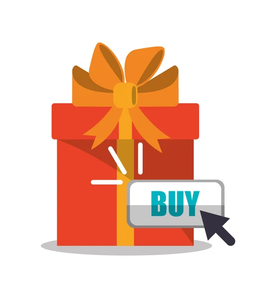 Δώρο και ψώνια online σχεδιασμού — Διανυσματικό Αρχείο
