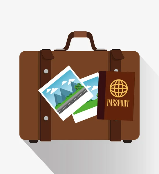 Suitcase to travel design — Stock Vector