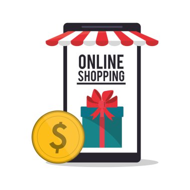 Smartphone ve online tasarım alışveriş