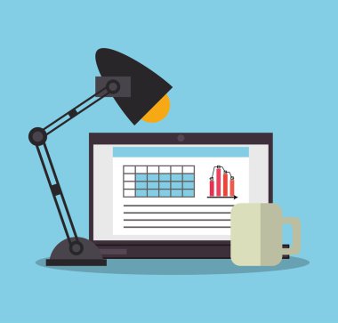 Dizüstü bilgisayar ofis ve iş tasarımı