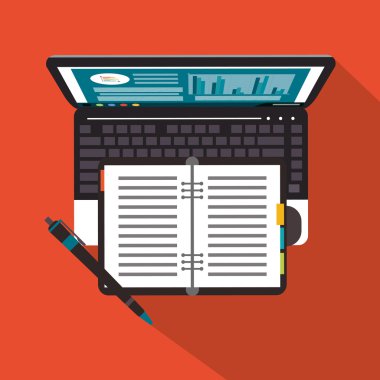Dizüstü bilgisayar ofis ve iş tasarımı