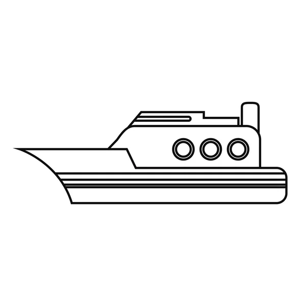 Isolierte Yacht-Schiff-Fahrzeugdesign — Stockvektor