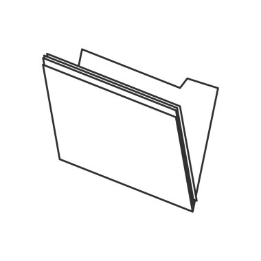 İzole dosya belge tasarımı