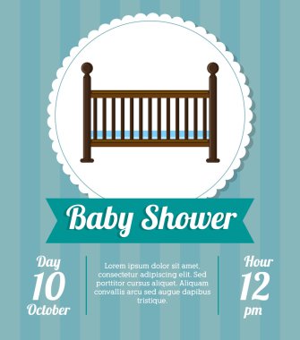 Bebek duş kartları tasarımı beşiği