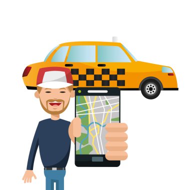 Taksi araç ve ulaşım tasarım