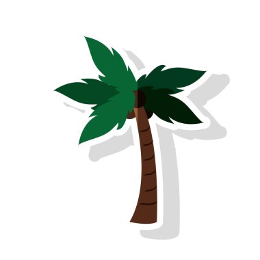 İzole palmiye ağacı endüstriyel tesis tasarımı