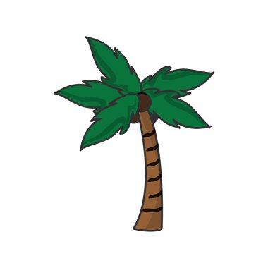 İzole palmiye ağacı endüstriyel tesis tasarımı