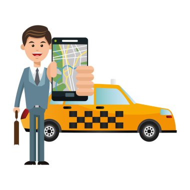 Taksi araç ve ulaşım tasarım