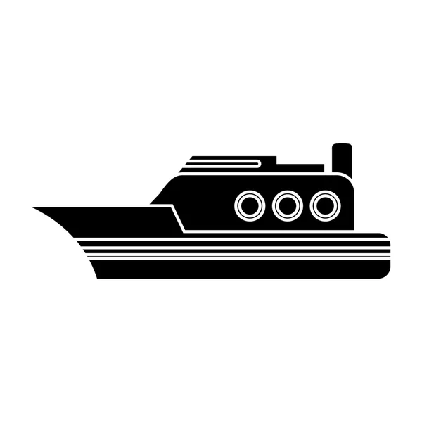 Yat Gemi araç tasarım izole — Stok Vektör