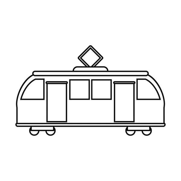 Konstrukce izolované tramvajových vozidel — Stockový vektor