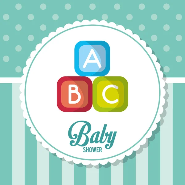 Blocs de conception de carte de douche de bébé — Image vectorielle