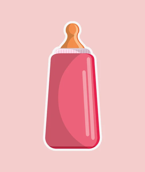 Bebek duş kartları tasarımı şişe — Stok Vektör