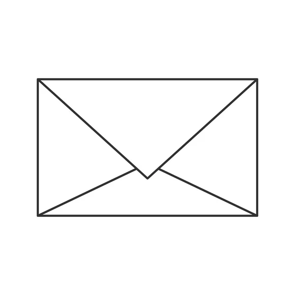 Conception isolée de courrier enveloppe — Image vectorielle