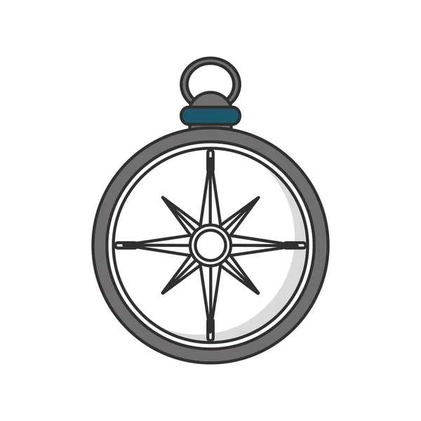 Geïsoleerd kompas instrument ontwerp — Stockvector