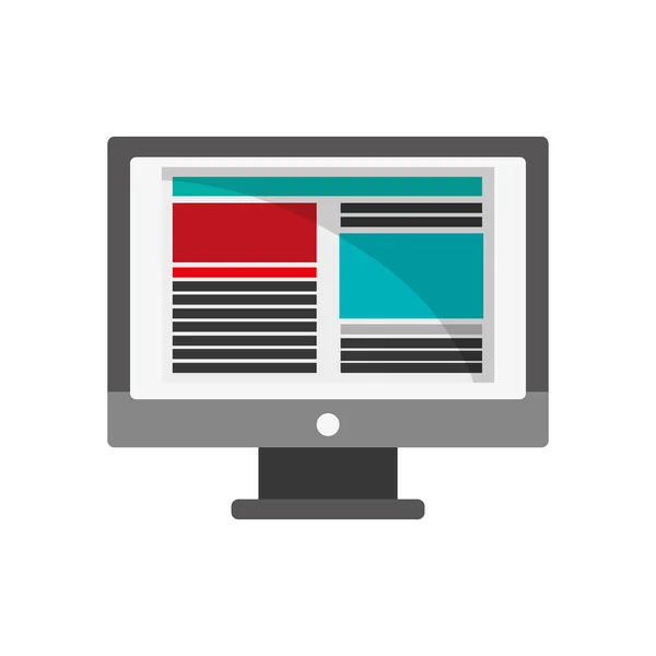 Diseño de dispositivos informáticos aislados — Vector de stock