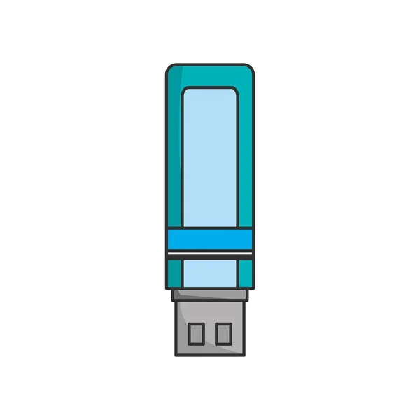 Diseño aislado del dispositivo USB — Vector de stock