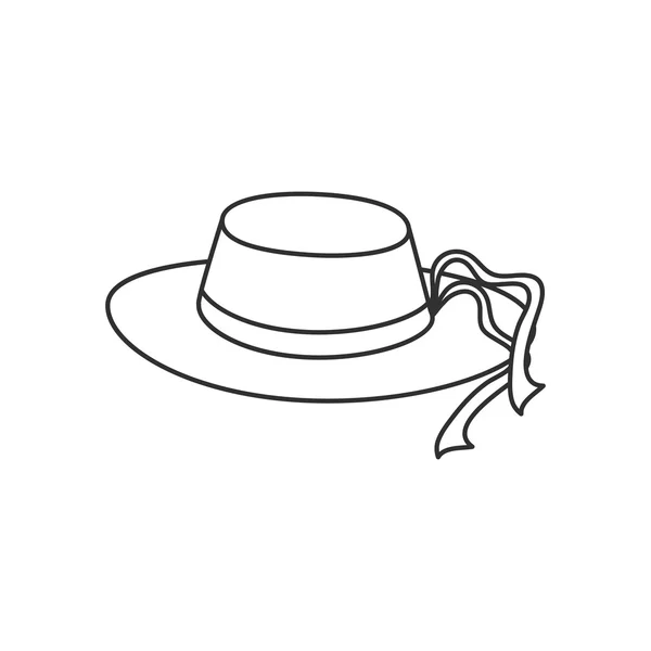 Ізольований дизайн жіночого капелюха — стоковий вектор