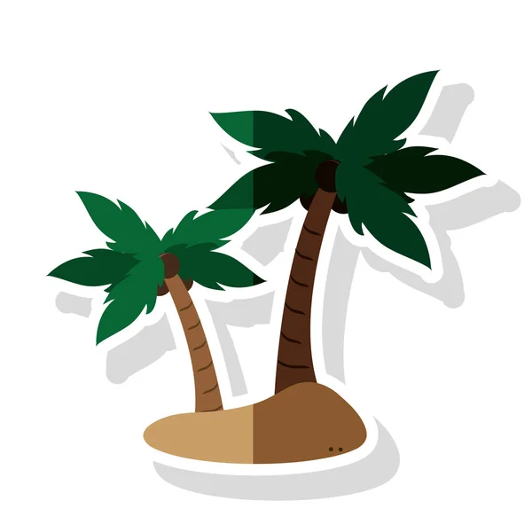 Isolated palm tree plant design — Stock Vector