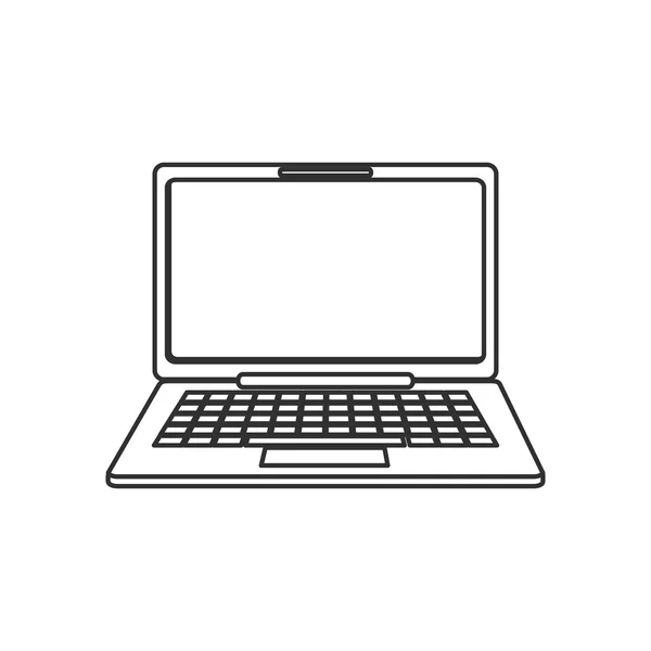 Isoliertes Laptop-Gerätedesign — Stockvektor