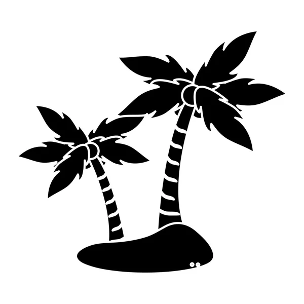 Izolované palm tree čistírny odpadních vod design — Stockový vektor