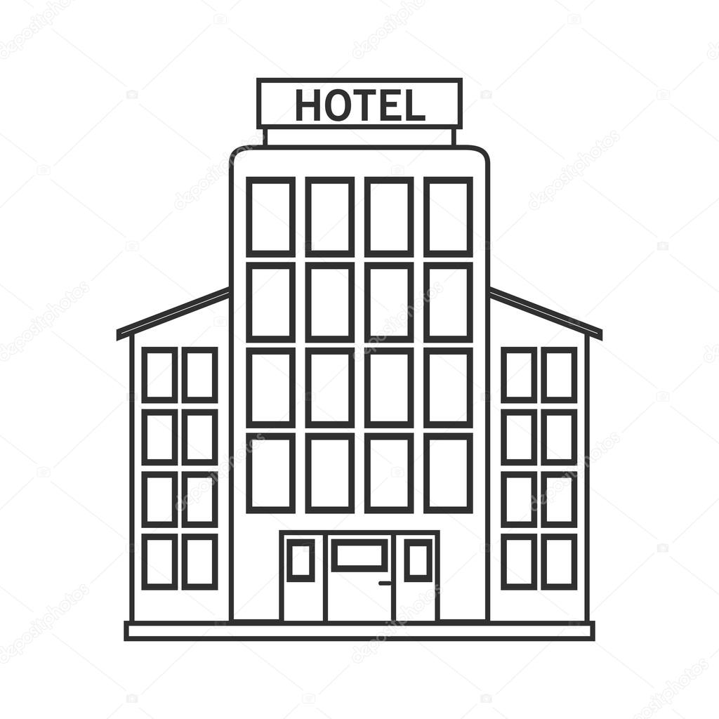 Hotel of travel and tourism concept