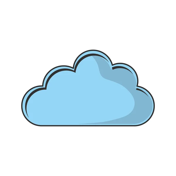 Isolierte Wolke des Wetterdesigns — Stockvektor