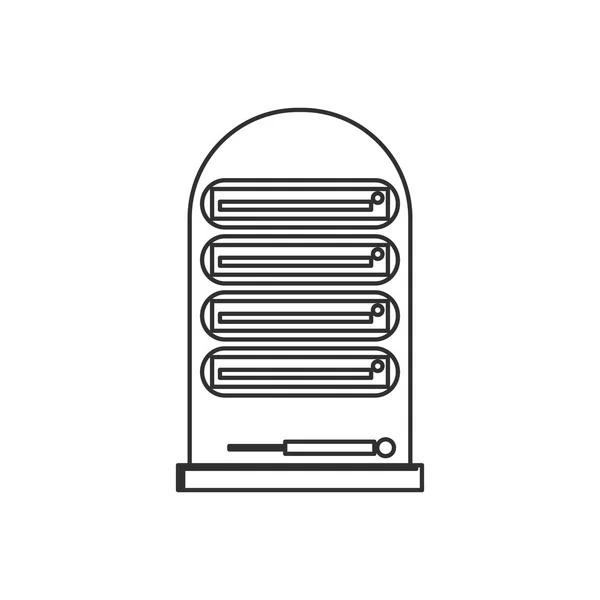 Isolated cpu device design — Stock Vector