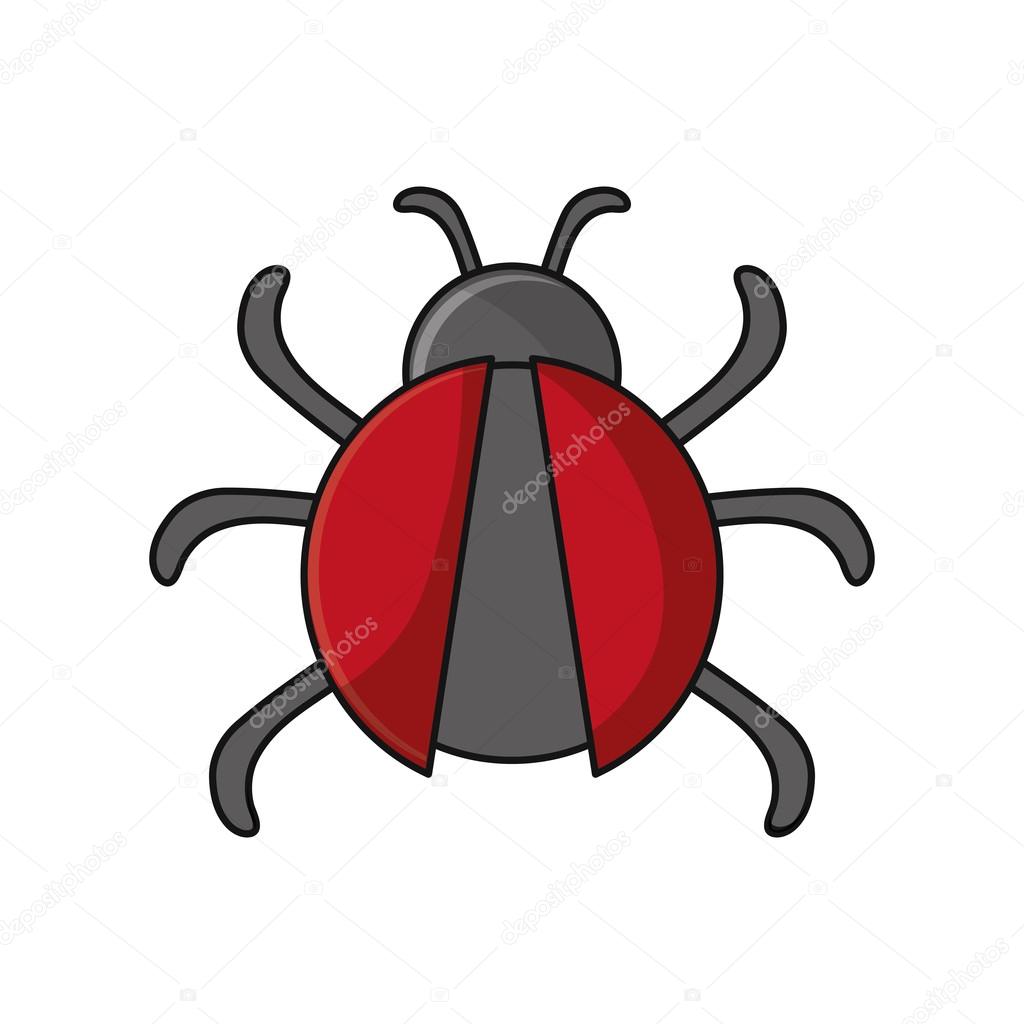 Isolated bug insect design