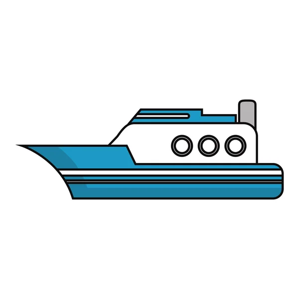 Isolated yacht ship vehicle design — Stock Vector