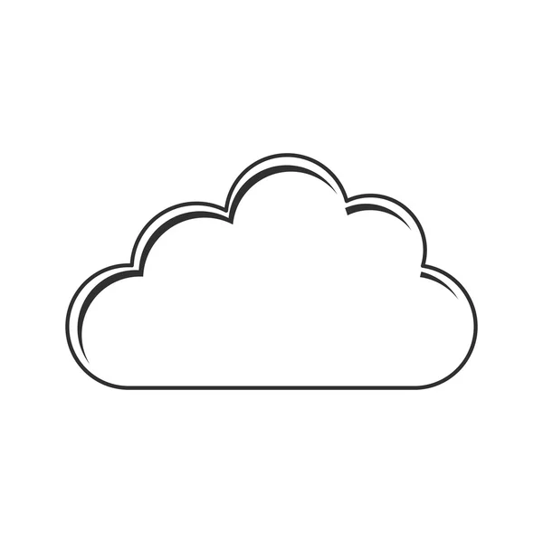 Nube aislada de diseño meteorológico — Vector de stock