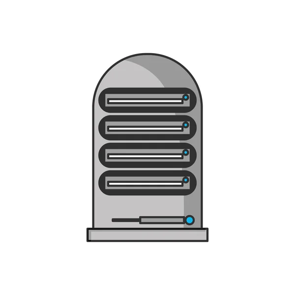 Isoliertes CPU-Gerätedesign — Stockvektor