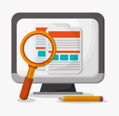 Lupe ve seo tasarım ile bilgisayar