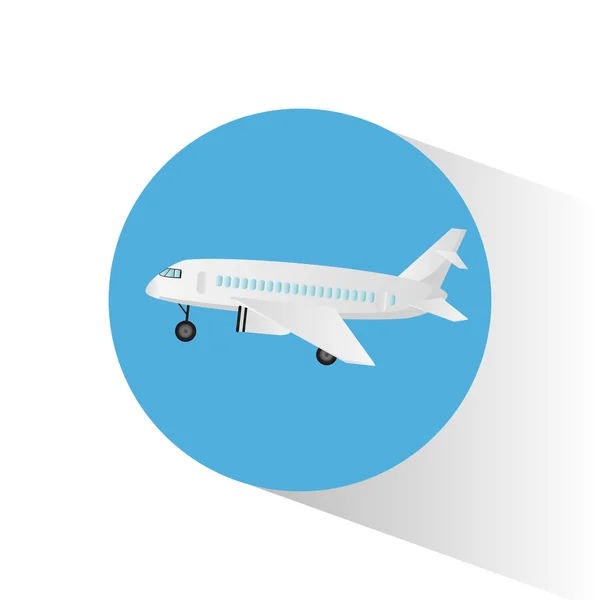 Vliegtuig voertuig en vervoer design — Stockvector