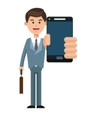 Mobil insanlar tasarım karikatür