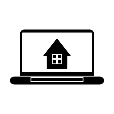 İzole evin içinde laptop tasarım