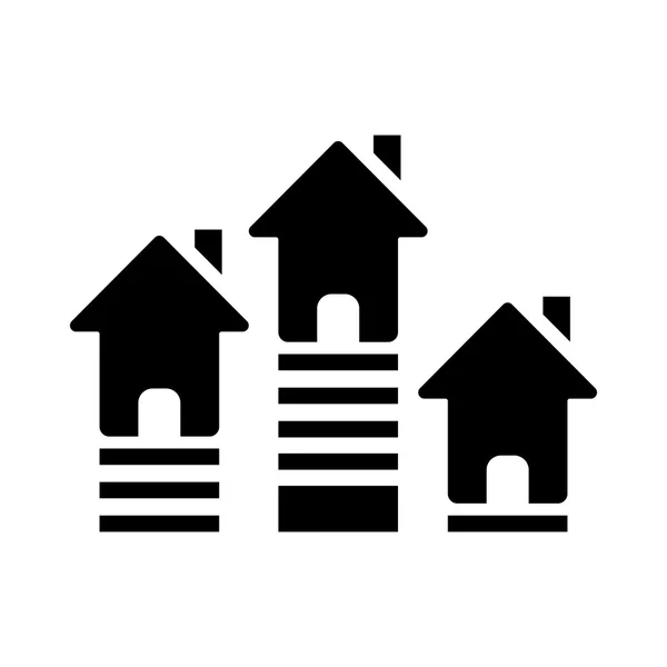 İzole ev ve ev tasarımı — Stok Vektör
